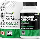 RENEW ACTIVES Chlorella 1000MG per 2 Capsules - Rich in Antioxidants & Nutrients - Natural Source for Cellular Health, Vitali