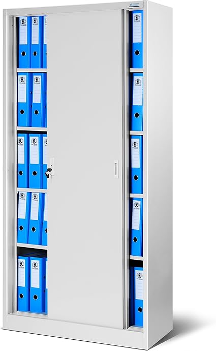 Jan Nowak By Domator24 Armoire De Bureau A Portes Coulissantes Sd001 Tole D Acier Etageres Revetement En Poudre Verrouillable 185 Cm X 90 Cm X 40 Cm Gris Metal Amazon Fr Cuisine Maison Jan Nowak By Domator24 Armoire De Bureau A Portes Coulissantes Sd001 Tole D Acier Etageres Revetement En Poudre Verrouillable 185 Cm X 90 Cm X 40 Cm Gris Metal Amazon Fr Cuisine Maison