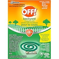 OFF! Backyard Mosquito Repellent Coils, Ideal Camping and Outdoors Essentials, Up to 4 Hours of Protection, 2 Metal Stands an
