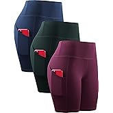 NELEUS Women's 3 Pack Athletic Shorts for Biker Running Workout with Pocket
