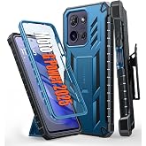 FNTCASE for Motorola Moto G Power 5G 2025 Case with Belt Clip and Kickstand | Built-in Screen Protector, 20FT Military-Grade Drop Protection, Rugged Heavy Duty Shockproof Holster Protective Cover