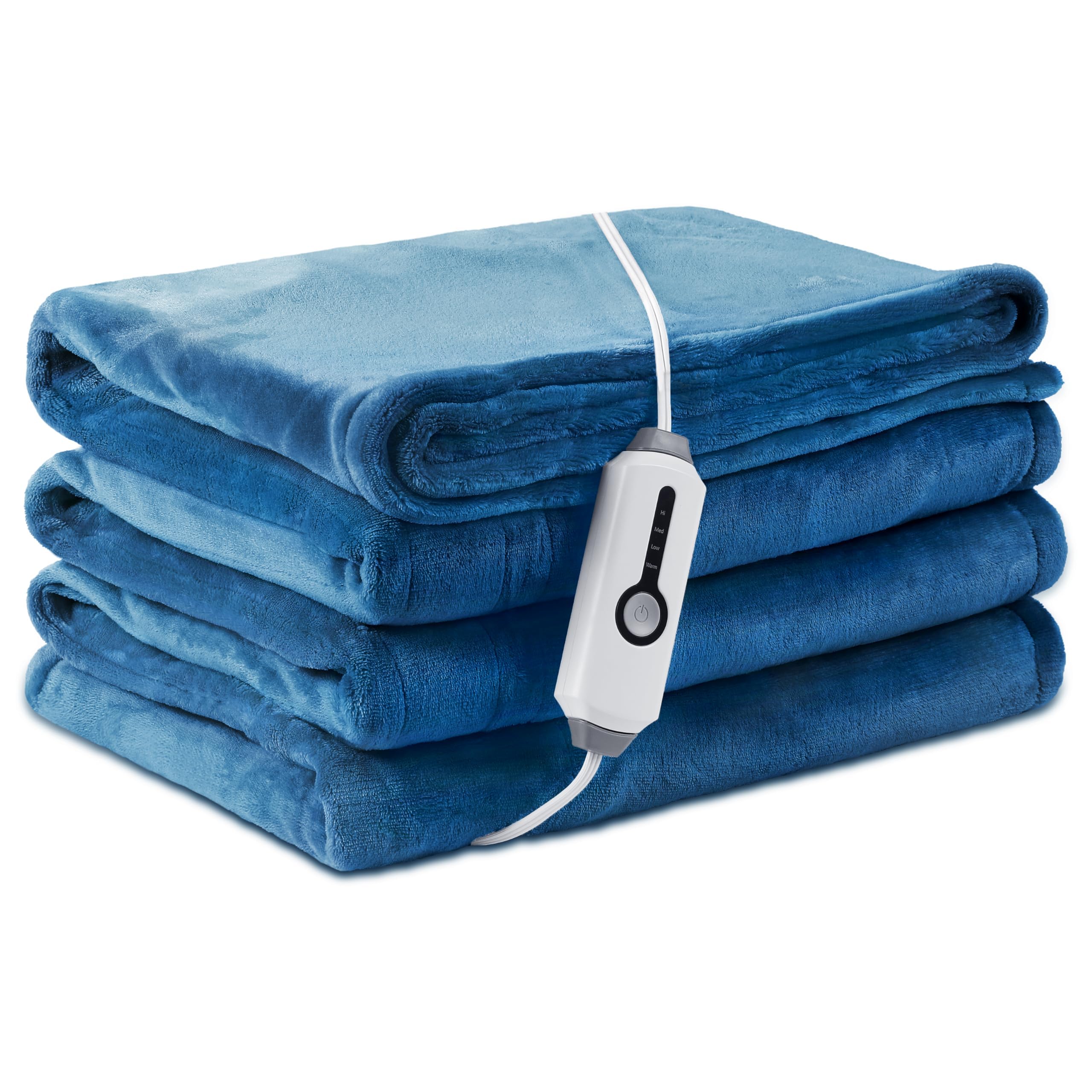 Photo 1 of LaffyLo Electric Heated Blanket Full Size 72"×84", Luxurious Breathable Flannel with 4 Heat Settings, 10-Hour Auto Shut-Off & Overheat Protection, for Bed & Couch, Cozy Gift - Lake Blue