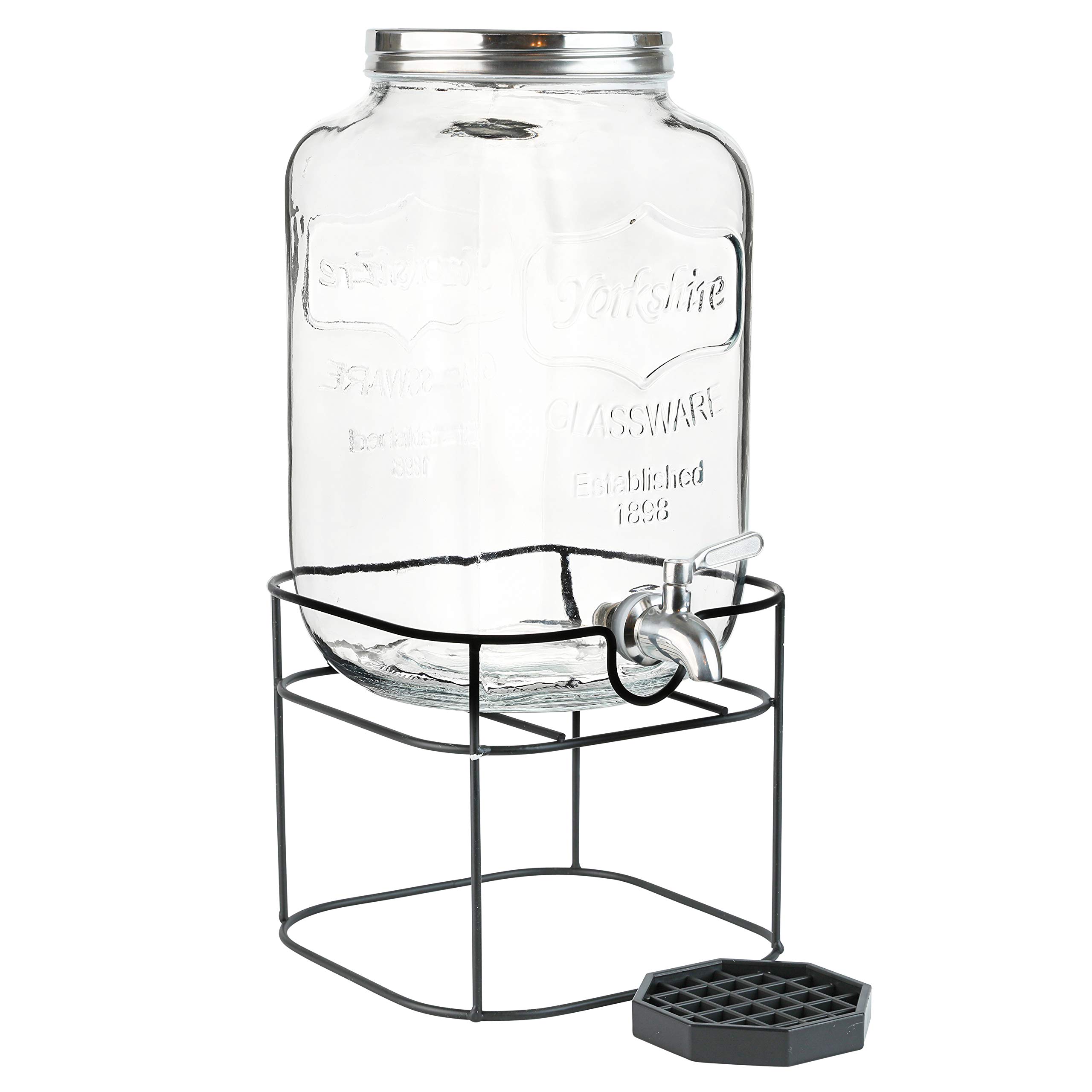 2 Gallon Glass Beverage Dispenser, 18/8 Stainless Steel Spigot And Lid - Glass Drink Dispensers Parties Mason Jar Drink Dispensers Lids Laundry Detergent Ho - View #6