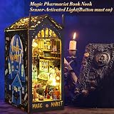 PeaZeLee DIY Book Nook Kit 3D Wooden Puzzle Bookshelf Decor for Teens view 4