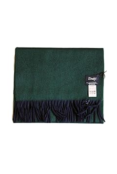 Wool Angora Scarf ALLAA 19751: Navy / Green