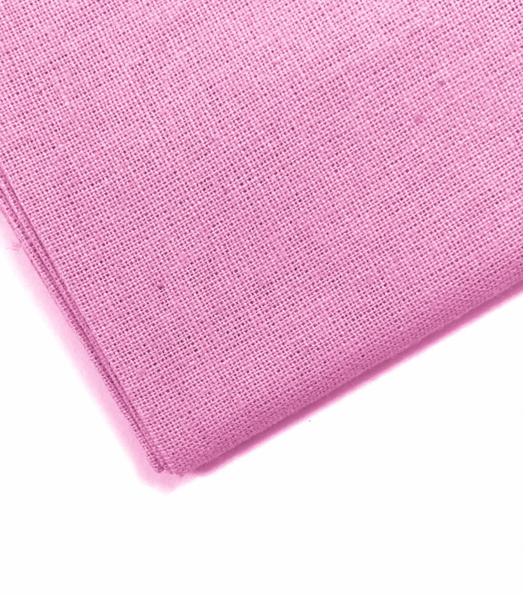 Plain Pink 100% Cotton Fabric for Quilting, Sewing, Dressmaking, Arts & Crafts - 60 Inch Wide by M&J