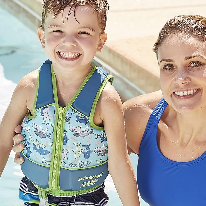SwimSchool Swim Trainer Vest, Adjustable Safety Strap, Easy