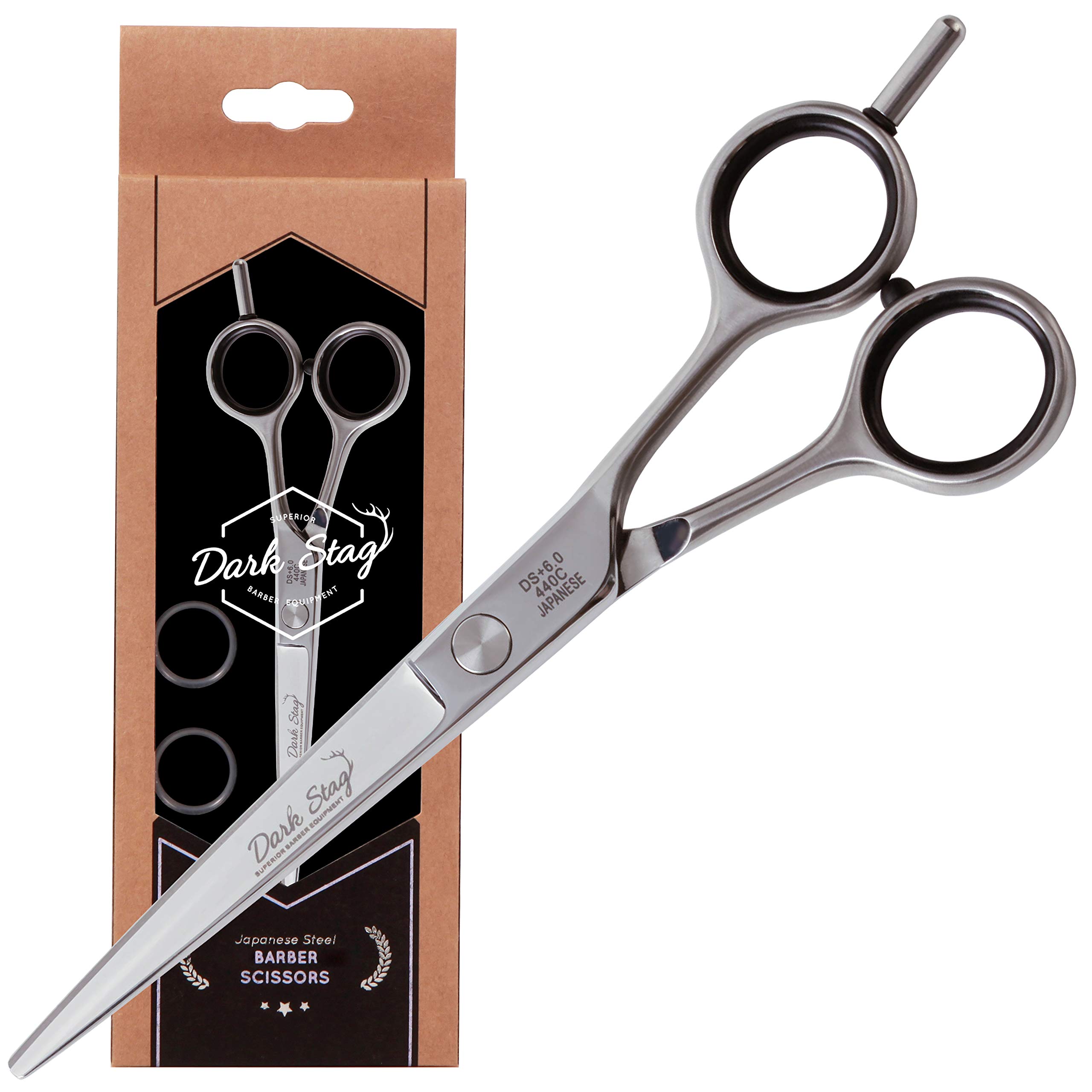 Dark Stag DS Professional Premium Barber Scissors - Heat Treated Durable Stainless Steel for Ultimate Hairdressing, Cutting & Styling (6.5 inch)