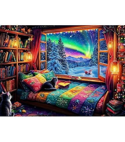 500-Piece Jigsaw Puzzle - Charming Lakeside Church Scene With Flowers & Birds (20.5x15 In) - View #5