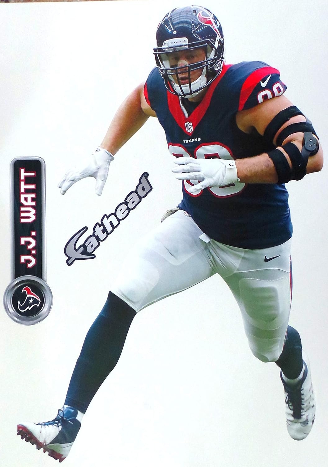 watch texans game live stream on Amazon Com J J Watt Fathead Texans Logo Set Official Nfl Vinyl Wall Graphics 16 Inch Wall Decor Stickers Sports Outdoors