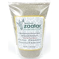 Zaatar Spice - Sesame-Free Blend with Genuine Za'atar Herb (Origanum Syriacum - Hyssop) - Gluten-Fee and Filler-Free