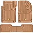 Cat® ToughLiner™ Beige Car Floor Mats - Heavy Duty Trim to Fit Floor Mats for Trucks - All-Weather Truck Accessories & Odorless Rubber Automotive Floor Mats - Car Mats & SUV Floor Liners for Car