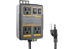 O'SKOOL Configurable Automatic Vacuum Switch for Power Tools with Dual Tool Outlets, Load-Sensing Delayed On/Off Dust Collector Controller for Cleaner Workshop and Reduced Airborne Dust