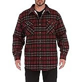 Smith's Workwear Men's Sherpa Lined Cotton Flannel Shirt Jacket