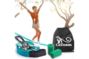 15m Slackline Kit for Balance Training – Durable Industrial Ratchet, Tree Protection Band & Gear Bag – Backyard Set with Ninj