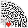 Witty Yeti’s I Heart Penis Prank Bumper Sticker 10 Pack. Show Your Love of Practical Jokes with Our Gag Gift Decals. Funny USA Printed 2in x 8in Stickers for Cars, Trucks, Laptops and Water Bottles