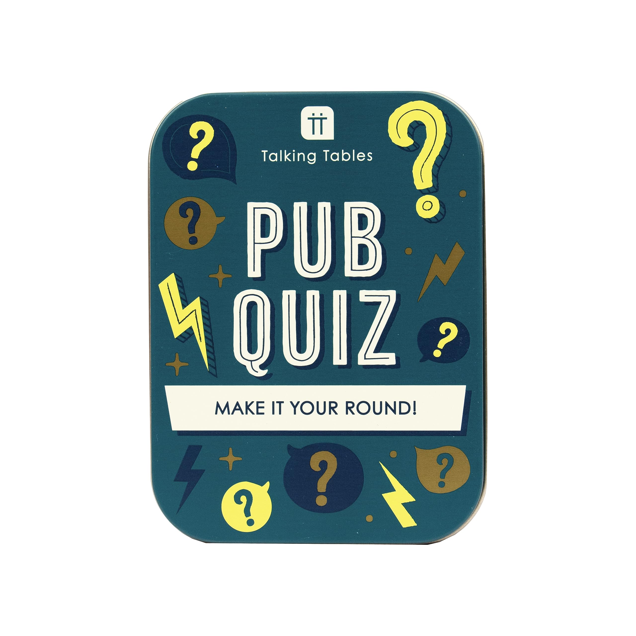 Talking Tables Pub Quiz Game – General Knowledge Trivia Questions Card Game for Adults and Teens – Perfect Fun for Parties, Family Gatherings, Play Anywhere, PLASTIC FREE
