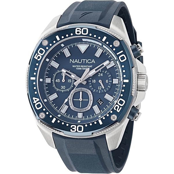 Amazon.com: Nautica NCT Blue SAIL Silicone Strap Watch : Clothing