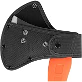 Linkidea Nylon Axe Sheath Cover for 4-Inch Axe Edge, Heavy Duty Hatchet Protector Case with Double Snap, Durable Oxford Fabric Head Cover Scabbard for Camping Outdoor Survival (Black)