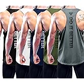 Boyzn Men's 1, 3 or 5 Pack Y-Back Workout Tank Tops, Athletic Muscle Gym Tank Tops, Fitness Bodybuilding Sleeveless T-Shirts