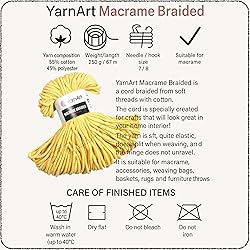 YarnArt Macrame Braided Soft Cord, 55% Cotton