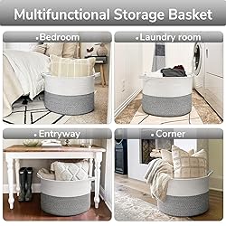 Goodpick Extra Large Rope Basket, 83L Blanket