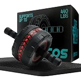 Ab Roller Wheel with Knee Pad, Core Strength Trainer for Home Gym, Abdominal Workout Equipment for Men &amp; Women