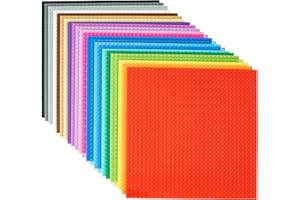 Strictly Briks Compatible with Lego 24 Pack Classic Stackable Baseplates 6x6, for Building Bricks, 20x20 Studs Plates Mats, Stackable for Top & Bottom Sides, 24 Multicolors
