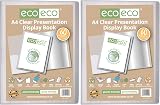 eco-eco A4 60 Pocket Clear Presentation Display Book 50% Recycled Pack of 2 view 1