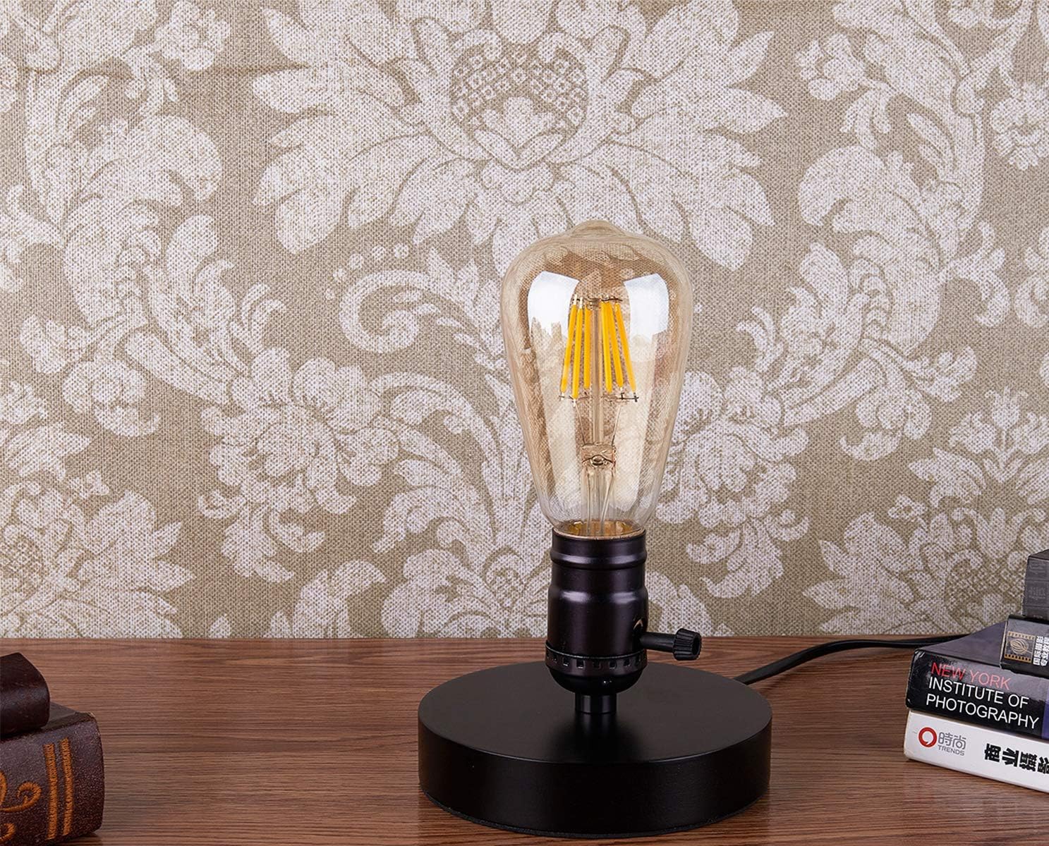 Vintage Table Lamp Base Licperron E26 E27 Industrial Vintage Desk Lamp with Plug in Cord On/Off Switch Bedside Lamp Holder for Home Lighting Decor: Home Improvement