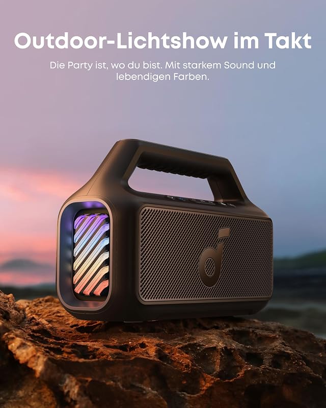 by Anker Boom 2 Outdoor-Lautsprecher, 80W, Subwoofer, BassUp 2.0
