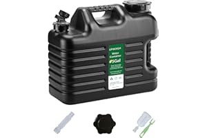 UPWOIGH 5 Gallon Water Jug, Thickened Water Storage Overlanding Gear Containers, Camping Essential Truly Leak-Proof Black Water Tank,BPA Free Portable Emergency Water Can for Outdoors and Hiking