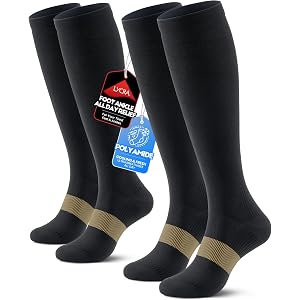 RUIXUE Compression Socks Women Men, All-Day Comfort 20-30mmHg Circulation Support for Nurse Travel Flying Daily Running Sport