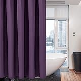 Shower Curtain 182x182cm Waffle Fabric with Metal Hooks Purple view 8