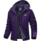 MAGCOMSEN Women's Winter Coats Waterproof Insulated Snow Ski Jacket Hood Fleece Lined Warm Mountain Snowboarding Windbreaker