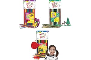 WIKKISTIX Arts and Crafts for Kids Triple Play Pack, Non-Toxic, Waxed Yarn, Fidget Toy, Reusable Molding and Sculpting Playset, American Made by Wikki Stix, 3 Color Sets, 144 Count