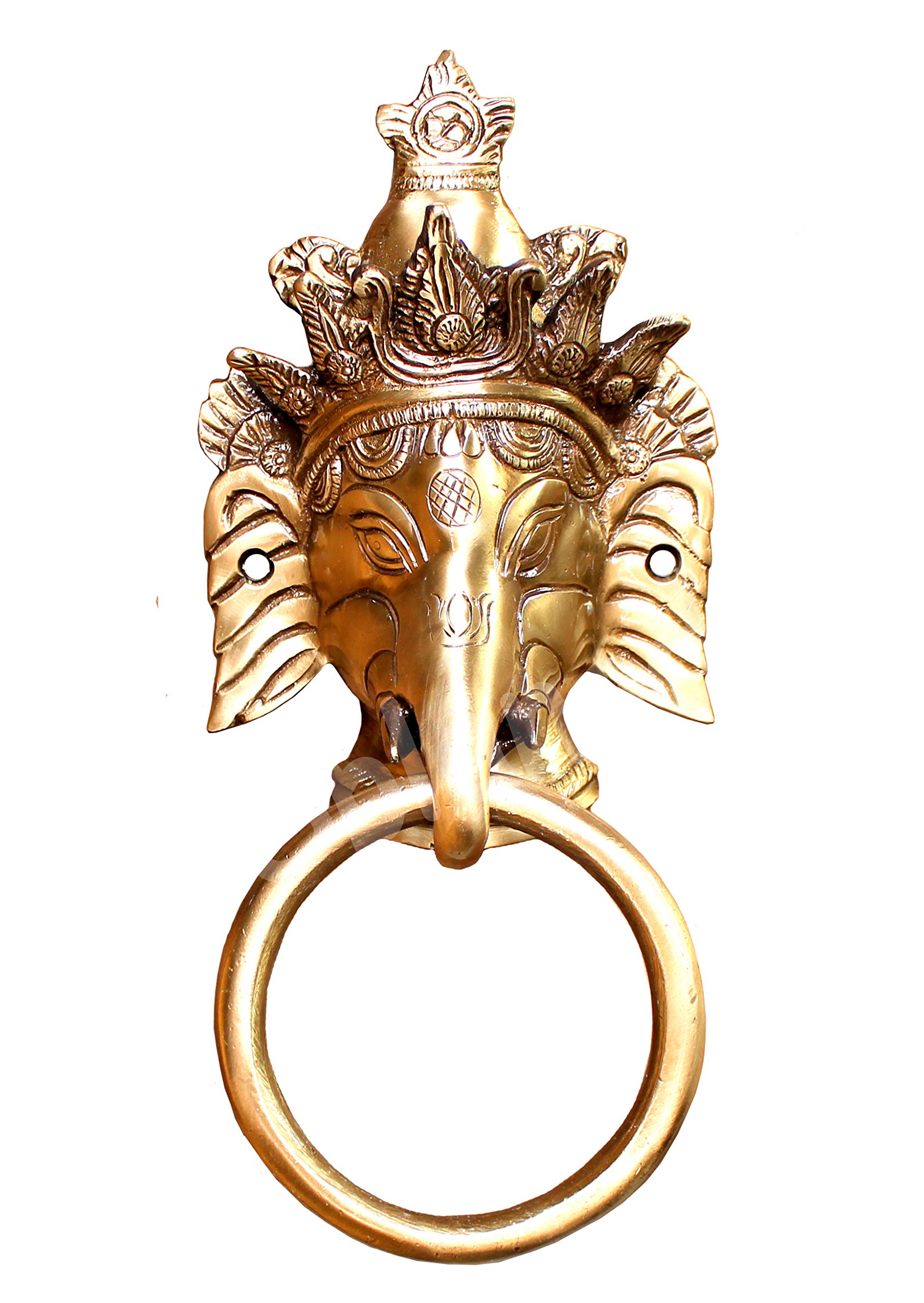 Esplanade Elephant Brass Door Knockers | Door Decor Accessories | Brass Gate Knockers for Home Decor - 8" Door Handle Vintage Hardware