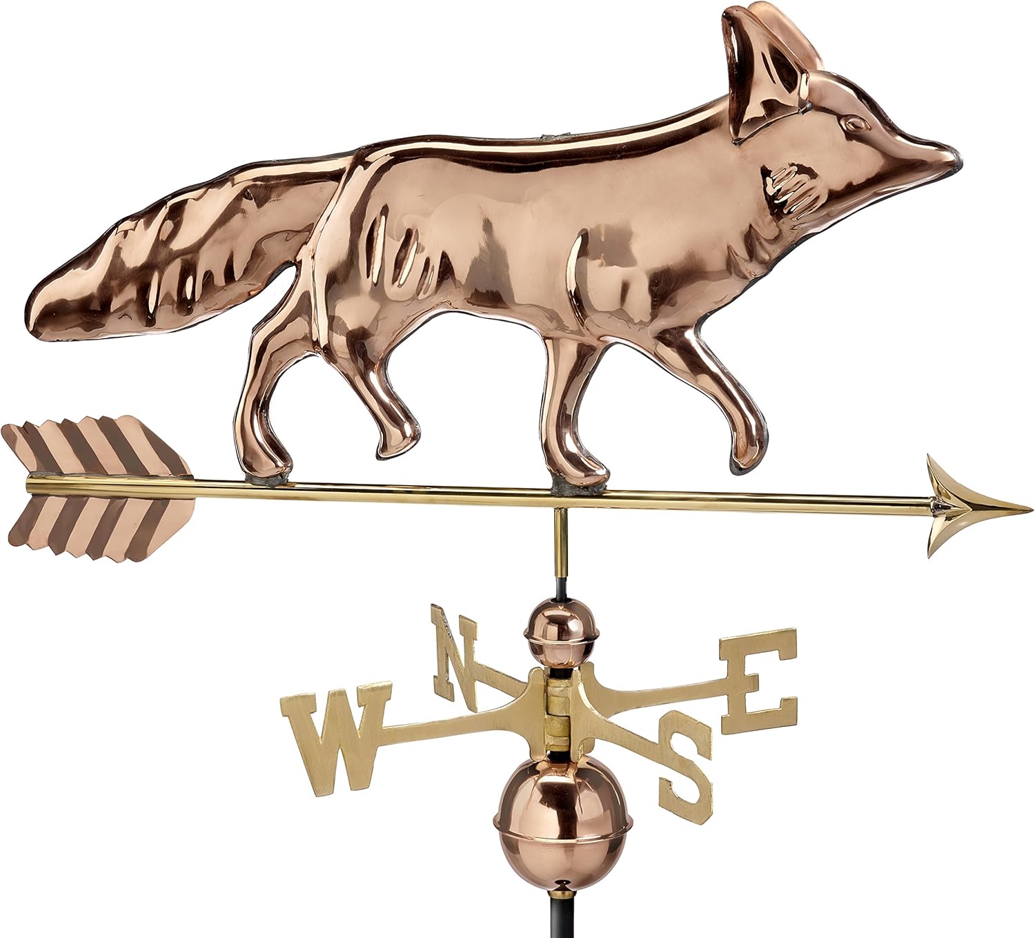 Weathervanes - Good Directions Fox Weathervane, Pure Copper