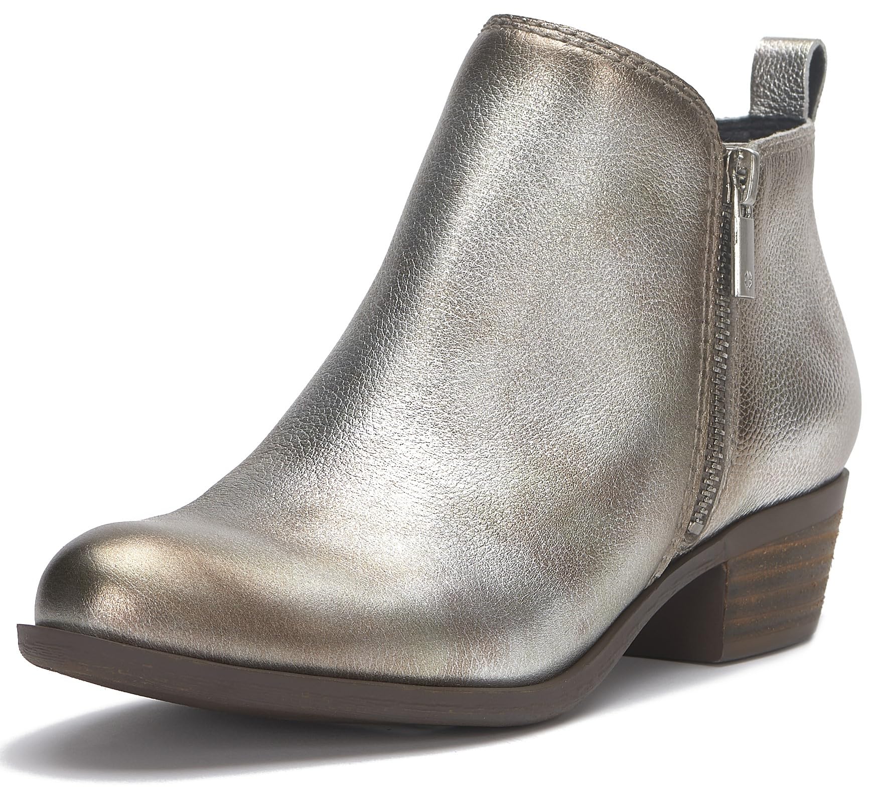 Lucky Brand Women’s Basel Ankle Boot, Silver, 6.5