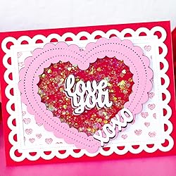 4 Sets Rectangular Dots Cover Scallop Hearts Circle
