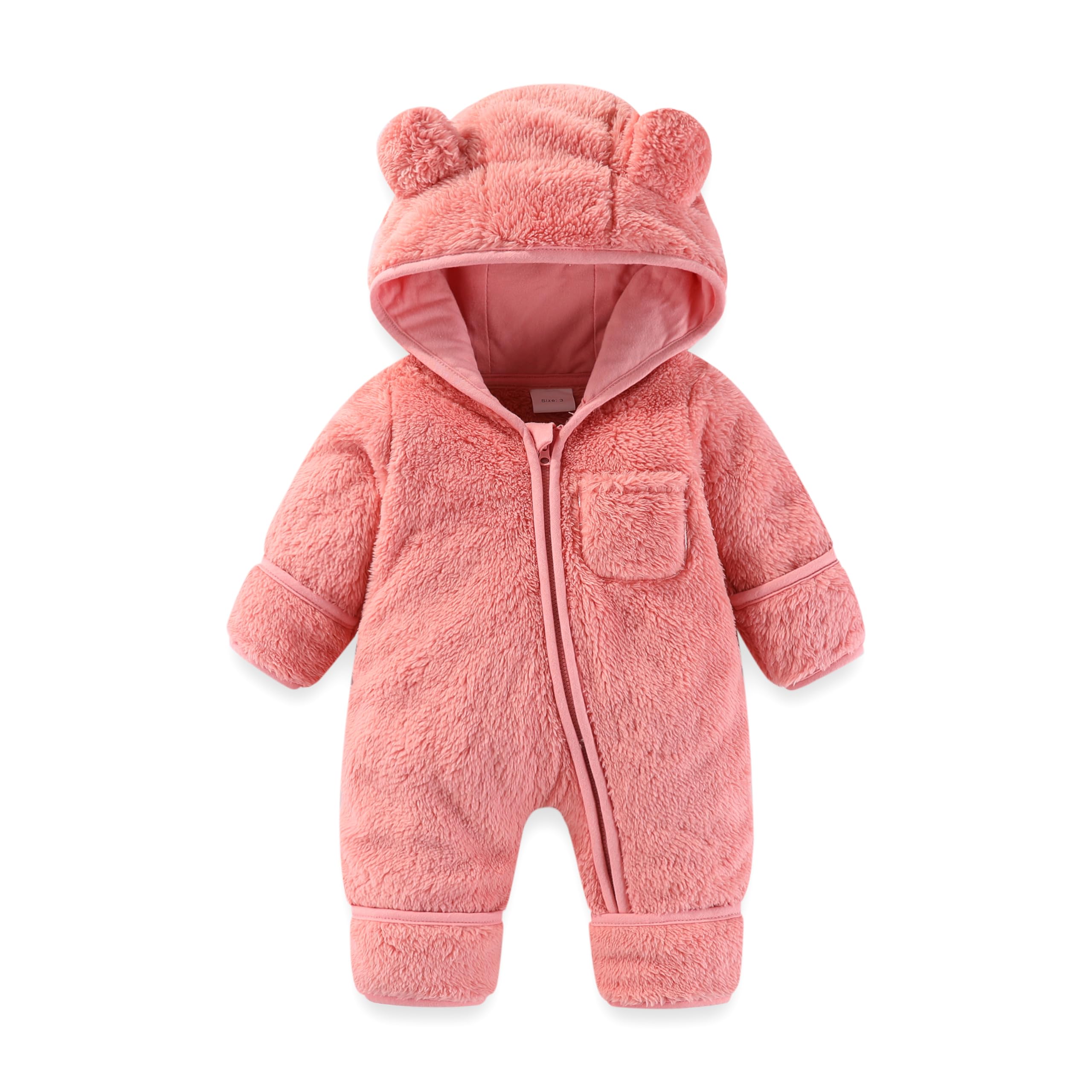 AiWMGL Newborn Baby Bear Outfit Suit With Fold-Over