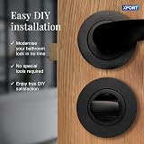 XFORT Matt Black Thumb Turn Lock Bathroom Door Deadbolt Kit view 6
