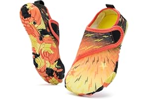 SUITSER Kids Water Shoes Boys Girls - Wide Toe Box Quick Dry Barefoot Shoes Breathable Non Slip Aqua Athletic Sneakers for Swim Beach Pool Kayak Hiking Sand Walking Travel Essentials (Little Kid/Big Kid)