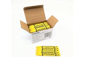 CRAYTASTIC! Bulk Wrapped Crayons Box of 52 (Yellow) for Crafting, Parties, Kids - Paper Wrapped - Safety Tested Compliant with ASTM D-4236