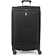 Travelpro Crew Classic Lightweight Softside Expandable Checked Luggage, 8 Wheel Spinner Suitcase, TSA Lock, Men and Women, Checked Large 29-Inch, Black