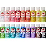 Apple Barrel Acrylic Paint Set, PROMOTCK 18 (2 fl oz/59 ml) Assorted Matte Finish Colors For Painting, Drawing & Art Supplies