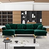OUYESSIR U-Shaped Sectional Sofa Couch, 4 Seat Sofa