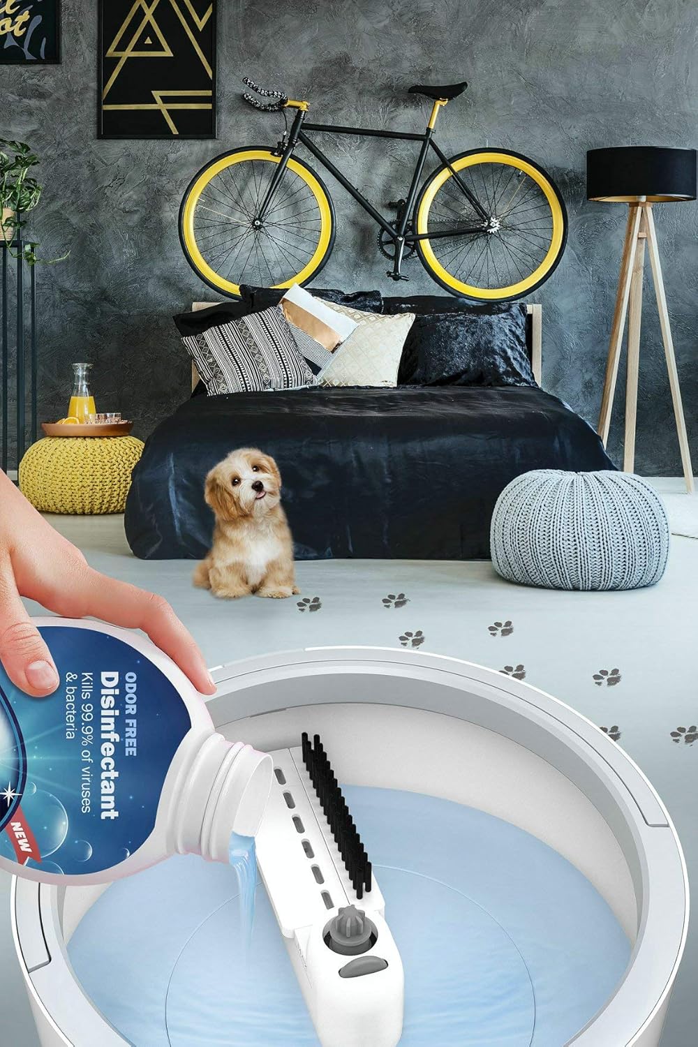 iMop Microfiber Spin Mop with Patented Bucket Water Filtration – Self Wringing Wet Dry All-In-One Spin Mop with Extra Refills – Safe on ALL Floor Types: Hardwood, Marble, Tile, VinyI, and Laminate: Appliances