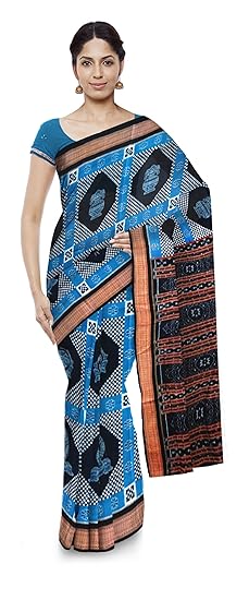 Boyanika Womens Sambalpuri Cotton Saree (BY104_Multicolored)