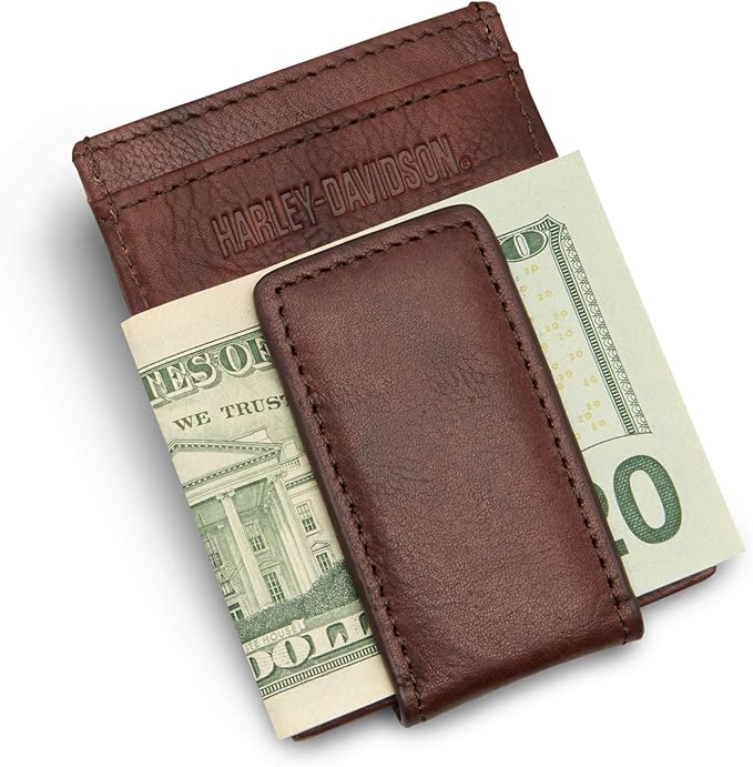 HarleyDavidson Men's Money Clip Wallet, Brown at Amazon Men’s Clothing